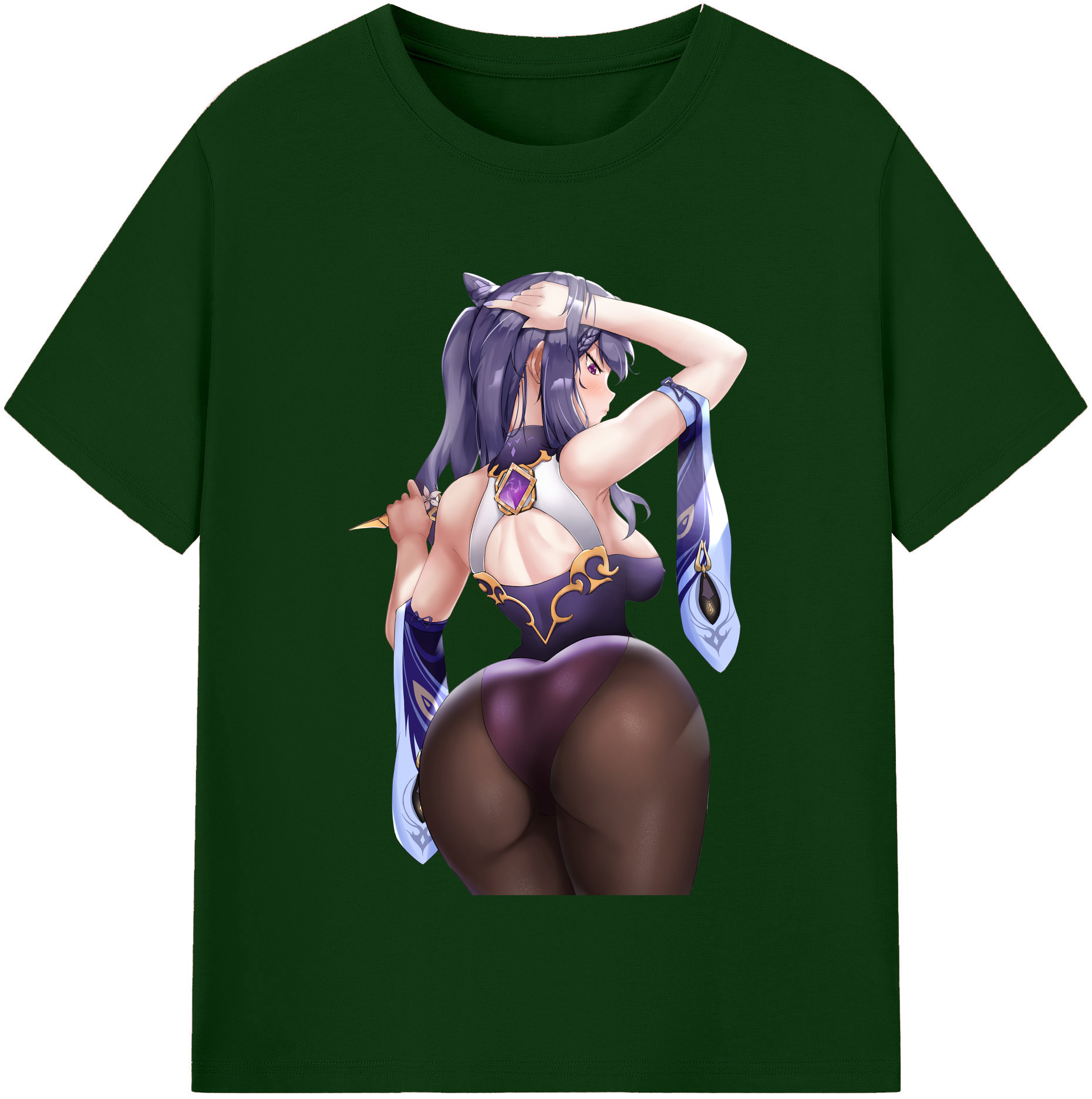 げんし神 刻晴 こくせい genshin Kokusei 綿100％半袖Tシャツ（フロントプリント）